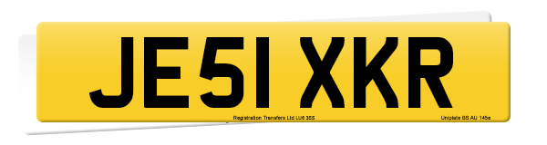 Registration number JE51 XKR